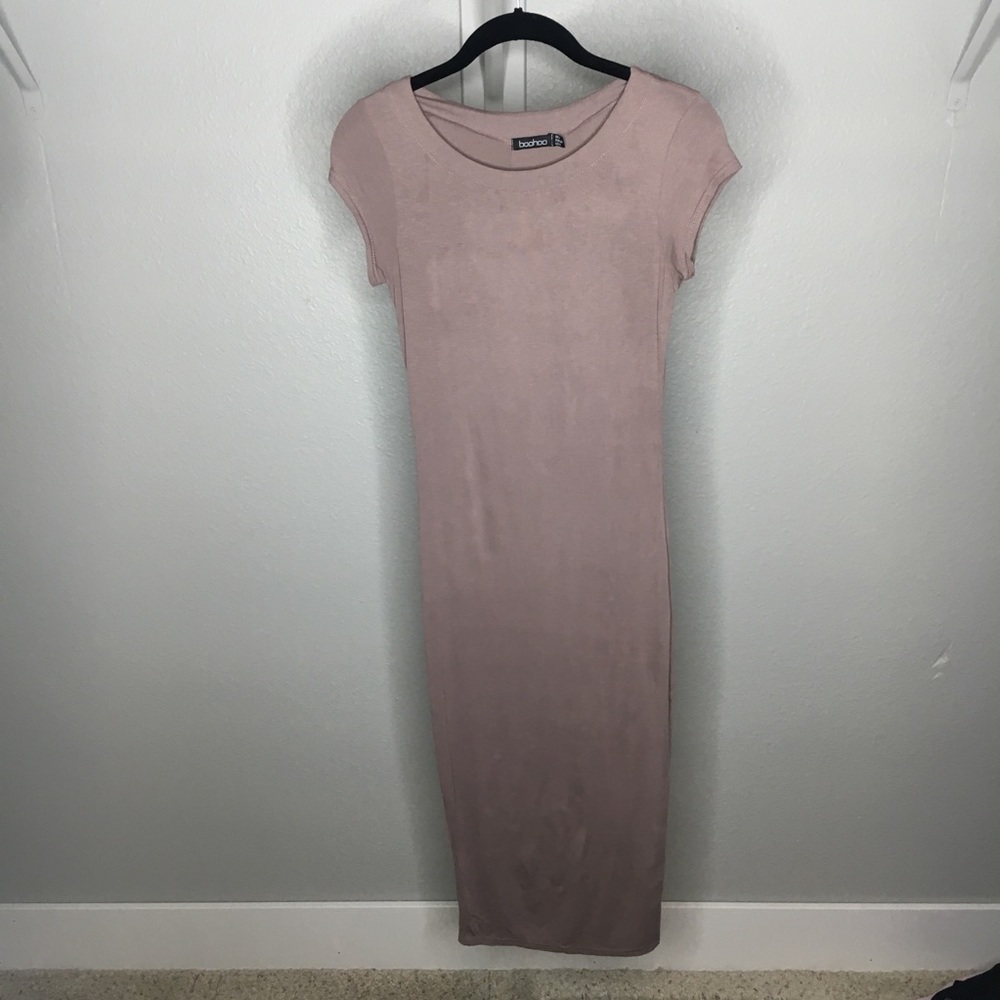 BOOBOO skin tight nude t-shirt dress, NWOT